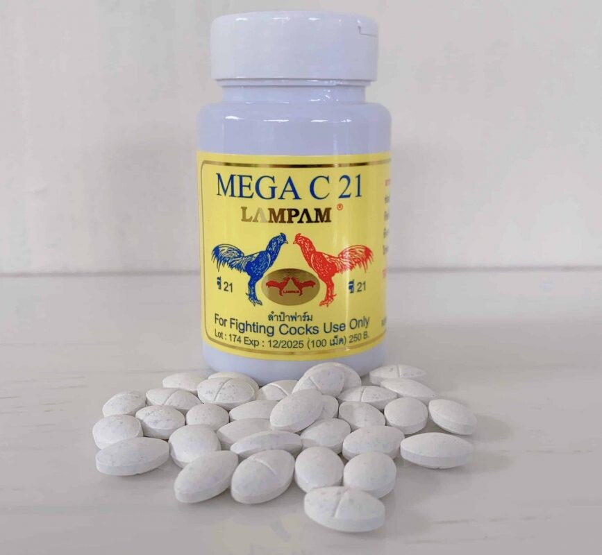 Thuốc bổ trợ sức khỏe cho gà đá  Mega C21